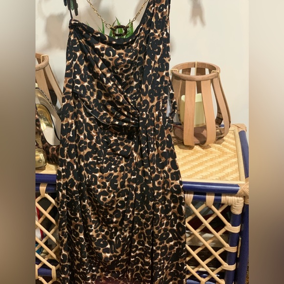 Michael Kors Animal Print Off the Shoulder Dress - Picture 2 of 3